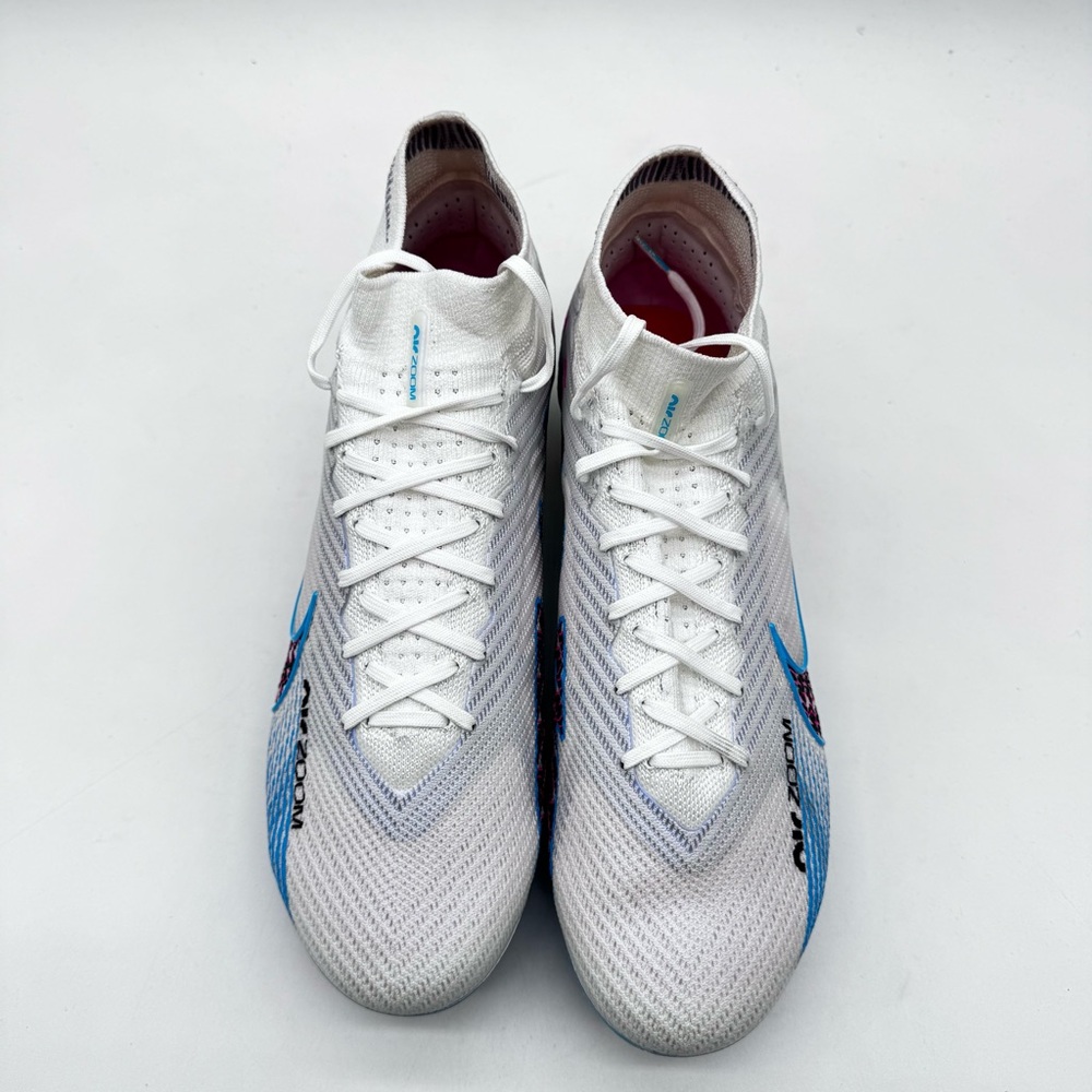 Nike Zoom Mercurial Superfly 9 Elite Sg Pro Ac White-Blue Sz 9 [FD0246-146] - Picture 3 of 8